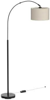 Dimmable Floor Lamp, Arc Floor Lamp with Dimmer, Black Standing Lamp with Adj...