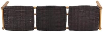 Christopher Knight Home Bonnie Outdoor 3 Seater Wicker Bench, Teak and Brown