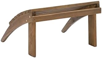 Linon Home Dcor Linon Adirondack Woodstock Ottoman, Teak Stain, Acorn, 21.6&q...