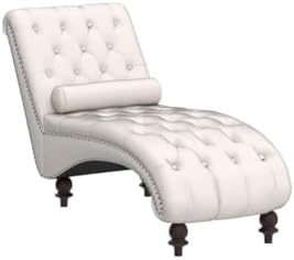 Button-Tufted Chaise Lounge Indoor, Velvet Chaise Lounge Chair with Legs &...