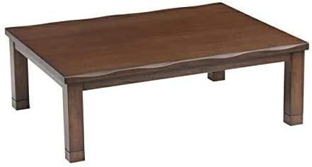 BJDesign Japanese Kotatsu Heated Table, 120V Heater, Brown, 59 x 33 in