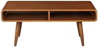 Boraam Zebra Series Halmstad Coffee Table, Rich Walnut