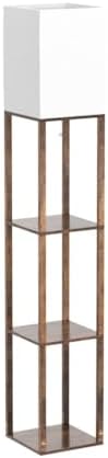 RUNTOP Floor Lamp with Shelves, Modern Shelf Lamp for Display Storage, 3 Colo...