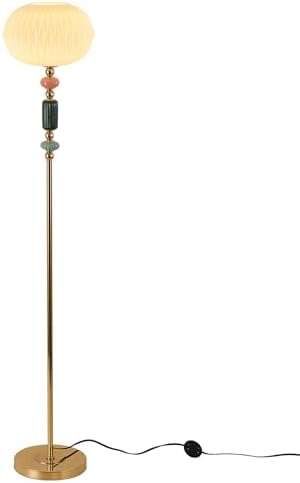 Floor Standing Tall Lamp Milk Glass Floor Lamp with Plug Switch Button for Li...