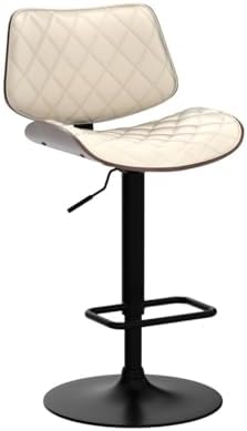 LUNLING Bar Stools Set of 2 Mid Century Modern Adjustable Counter Height Blac...