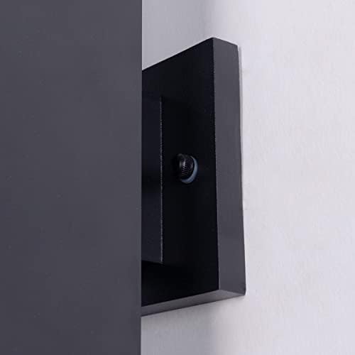 mirrea 12" Modern Outdoor Porch Light in 2 Lights, Matte Black, 4 Pack