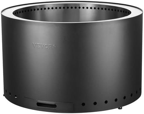 VEVOR Smokeless Fire Pit Stove Bonfire, H: 17 in x Dia: 28 in,Wood Burning Fi...