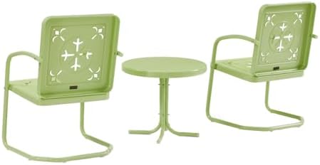 Crosley Furniture Azalea 3-Piece Retro Metal Outdoor Patio Chair Set