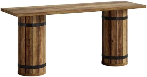 Tribesigns 70.9-Inch Long Bar Table, Farmhouse Counter Height Table