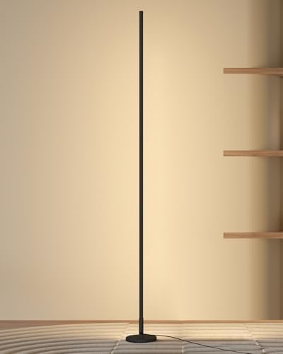 TACAHE Minimalist Corner Floor Lamp - 2700K-6500K Dimmable LED Light