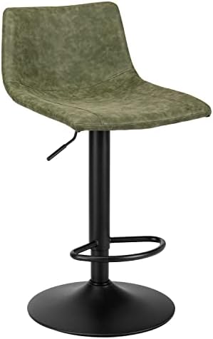 Finnhomy Bar Stools Set of 2 Counter Height, Swivel Barstools with Footrest a...