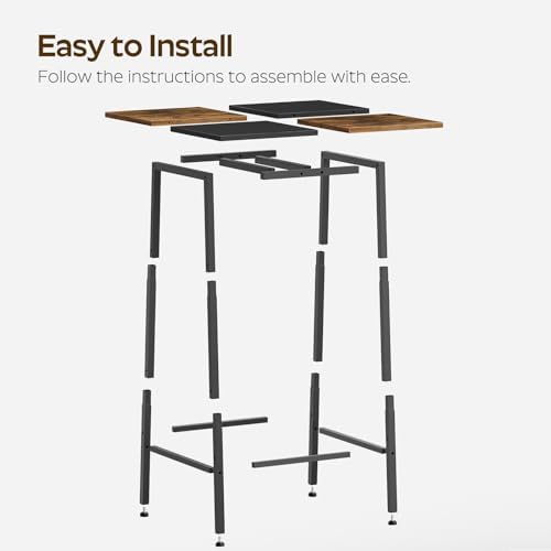 YATINEY Bar Table, Kitchen Dining Table, Bar Counter Height Table, Pub Color ...
