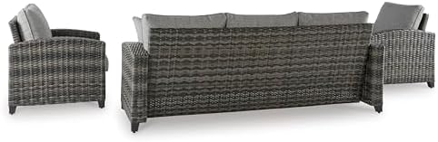 Signature Design by Ashley Oasis Court 4-Piece Patio Furniture Set, Gray