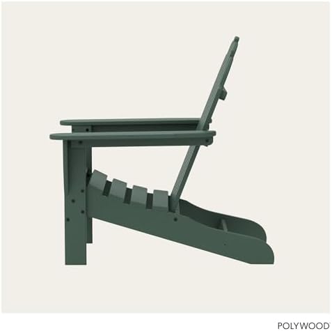 POLYWOOD AD4030GR Classic Outdoor Adirondack Chair, Green