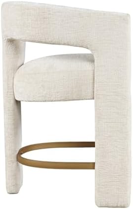 Jofran Gwen Natural Upholstered Counter Stool with Arms – Versatile Barstools...