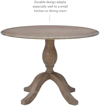 Linon Home Decor Mauro Antique Rustic Brown Drop Leaf Small Dining Table with...