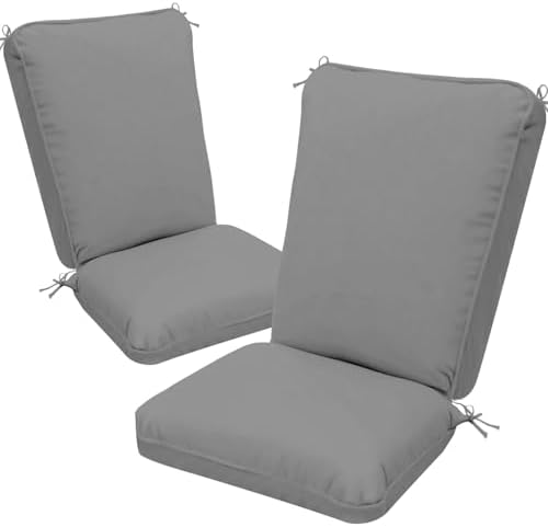 2 Pack Adirondack Chair Cushions, Tick Waterproof & Fade-Resistant Outdoo...