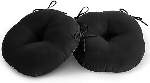 LOVTEX Bistro Chair Cushions Set of 4, Round Outdoor Chair Cushions, 15 Inch,...