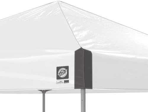 E-Z UP Ambassador Instant Pop Up Canopy Tent, 10' x 10', Roller Bag a...