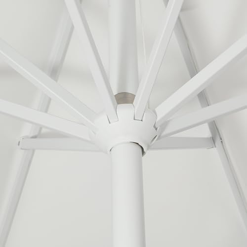 JONATHAN Y Baiona 9 ft. Outdoor Market Patio Umbrella, White/Green