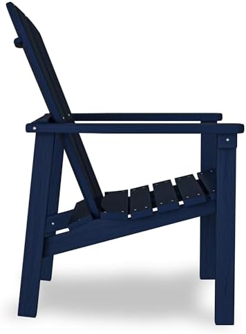 nevilywood Stackable Adirondack Chair, HDPE Outdoor Chair Set of 2, Navy