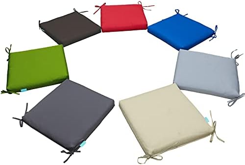 QILLOWAY Outdoor Indoor Seat Cushions, Square Foam Dining Chair Pads,All Weat...