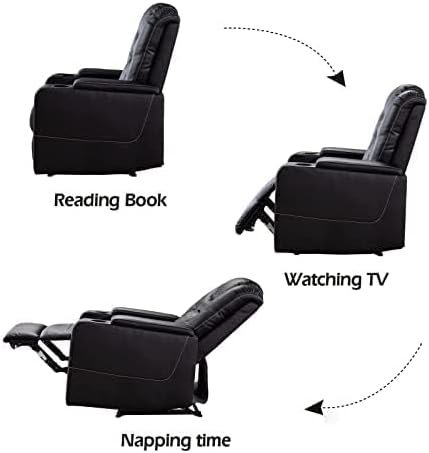 CANMOV Electric Power Recliner Chair Set of 4, Breathable Leather Home Theate...
