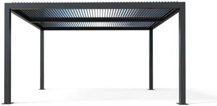 PURPLE LEAF Louvered Pergola 11' x 14' 94AS with Two Adjustable Roof ...