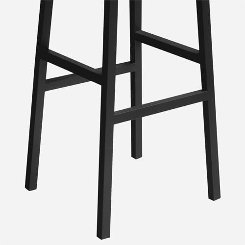 MAHANCRIS Bar Stools, Set of 2 Round Bar Chairs with Footrest, 24.4 Inch Kitc...