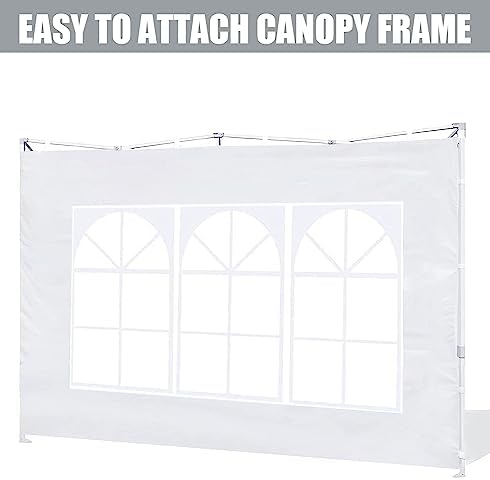 SCOCANOPY SideWall with Window for 10x10 Canopy Frame, 2 Pack SunWall Only,Black