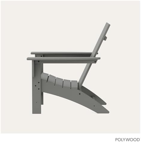 POLYWOOD Modern Adirondack Chair – All-Weather Outdoor Lawn Adirondack Chairs...