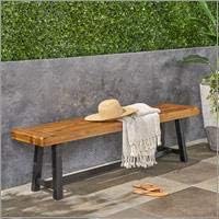 Christopher Knight Home Toby Outdoor Acacia Wood Bench, Sandblast Teak Finish...
