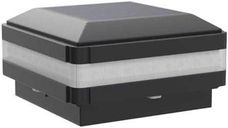 Sumaote 4x4 Solar Post Cap Lights, 160LM 52 LEDs, IP65, Black 4 Pack