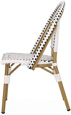 Christopher Knight Home Philomena Outdoor French Bistro Chair (Set of 4), Bla...