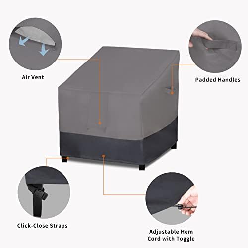 Easy-Going Heavy Duty Outdoor Chair Cover, 2 Pack-33.5Wx31.5Dx36H inch