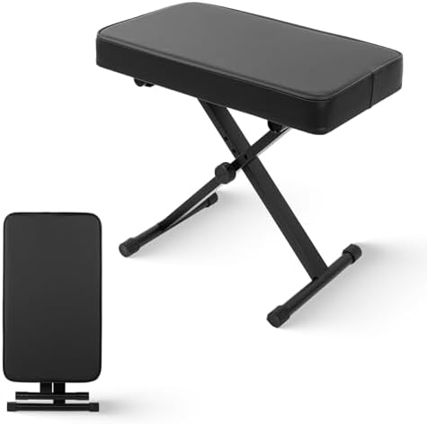 STRICH Piano Bench Folding Stool, Adjustable X-Style Piano Chair with 2.3 inc...