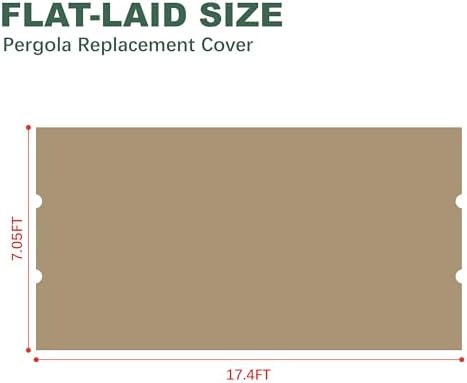 85" x 208" Universal Pergola Replacement Canopy Cover