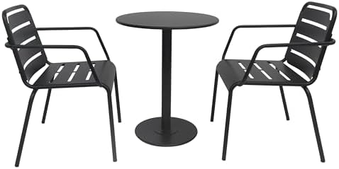 Christopher Knight Home Jodi Outdoor Bistro Set, 3-Piece Bistro Table and Cha...