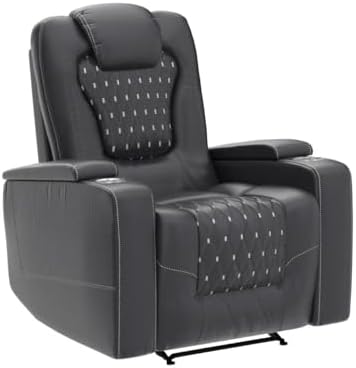 ANJ Power Recliner Chair Set of 3, Electric Soft Faux Leather Reclining Home ...
