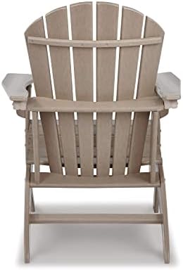 Signature Design by Ashley 1-Piece HDPE Outdoor Adirondack Chair, Driftwood