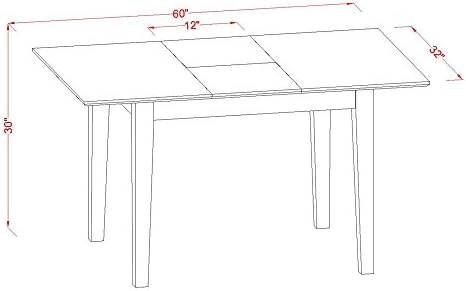East West Furniture PSCA6C-MAH-LC 6 Piece Modern Dining Table Set Contains a ...