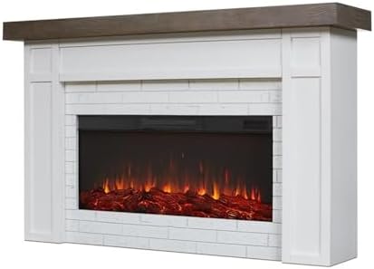Real Flame Cravenhall Landscape Electric Fireplace with Mantel for Living Roo...