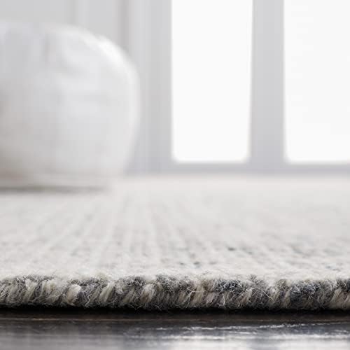 SAFAVIEH Abstract Area Rug 10x14, Wool Handmade Grey & Ivory ABT468J