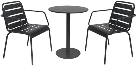 Christopher Knight Home Jodi Outdoor Bistro Set, 3-Piece Bistro Table and Cha...