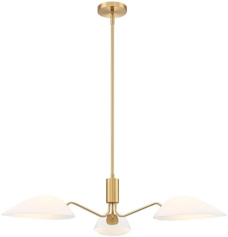 MEXO Modern Glass Chandeliers, Sputnik Chandelier Gold Pendant Lighting Fixtu...