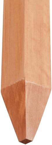 Topeakmart 177.5in Picket Fence for Garden, Wooden Fence Panels,Light Brown