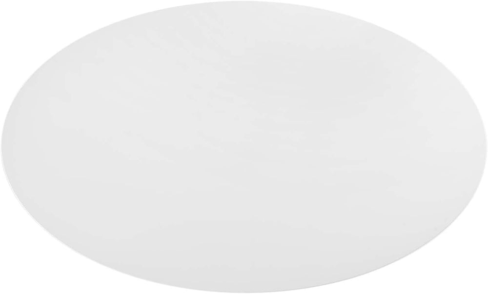 Modway Lippa 78" Oval-Shaped Mid-Century Modern Dining Table with White ...