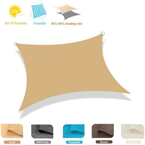 COOLBOYS 20'x 26' Sun Shade Sail Rectangle Sand UV Block Outdoor