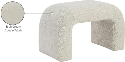 Meridian Furniture 169Cream Niagara Collection Modern | Contemporary Boucle F...