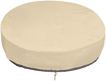 SunPatio Heavy Duty Outdoor Daybed Cover, 75" Dia x 35"/16” H, Beige